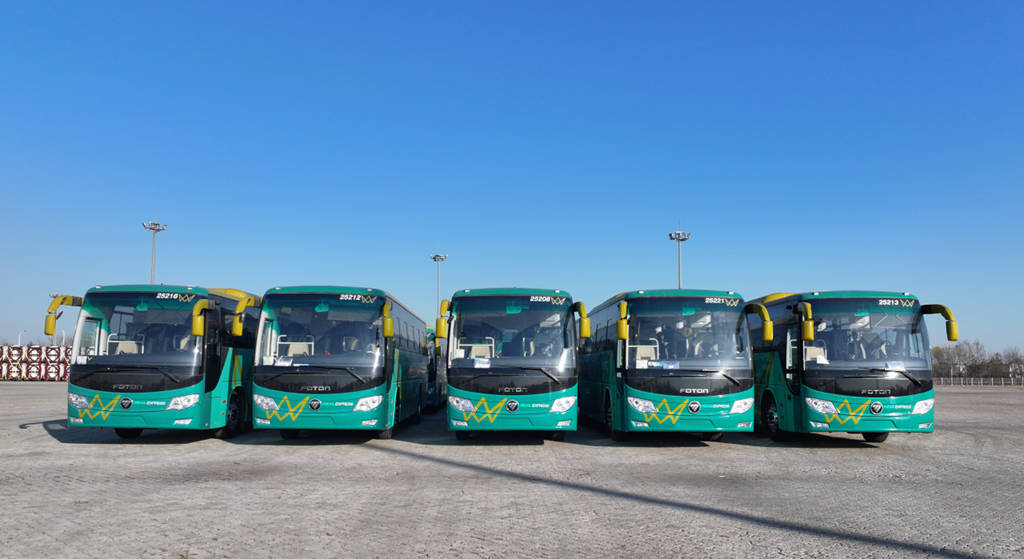 福田客车批量发往西非客运市场 以可靠品质拓展区域公交合作