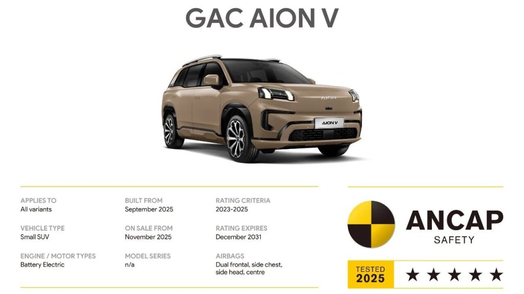 欧澳“双五星”安全认证！广汽埃安AION V重塑安全新标杆