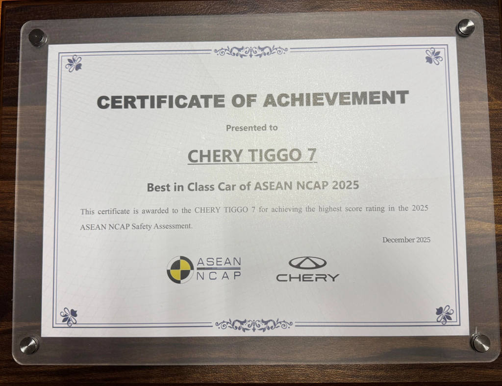 中国品牌唯一四项“安全大满贯”，瑞虎7创ASEAN NCAP新纪录