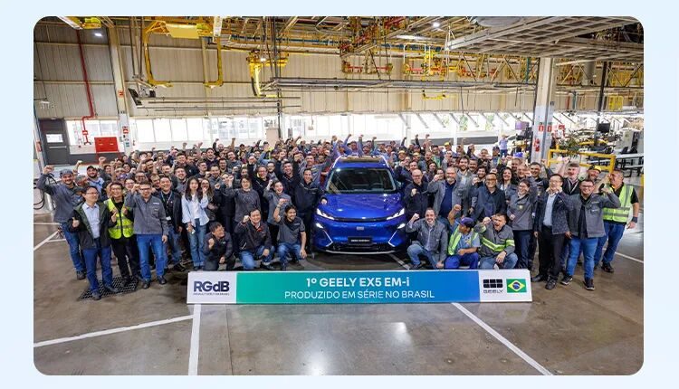 全球吉利｜吉利雷诺巴西合作成果落地，Geely EX5 EM-i本地投产下线